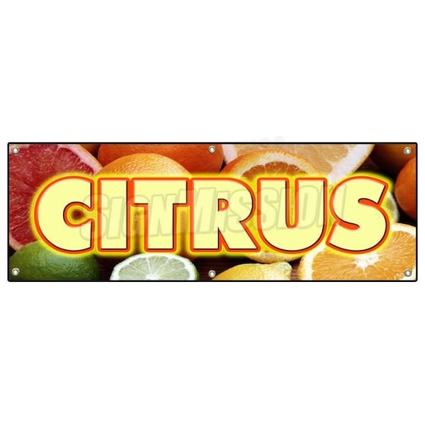 CITRUS BANNER SIGN florida orange grapefruit lemon just picked orchard
